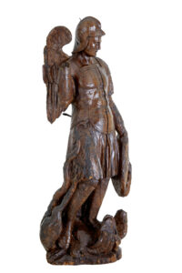 17th Century Carved Limewood Figure of St Michael — thumbnail 7