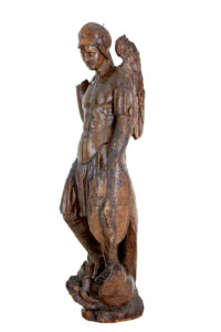 17th Century Carved Limewood Figure of St Michael — thumbnail 12