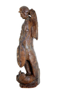 17th Century Carved Limewood Figure of St Michael — thumbnail 11