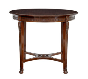 Early 20th Century Mahogany Round Center Table — thumbnail 2