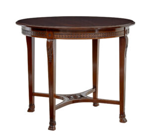 Early 20th Century Mahogany Round Center Table — thumbnail 1