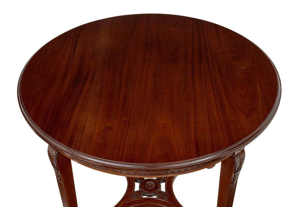 Early 20th Century Mahogany Round Center Table — image 5