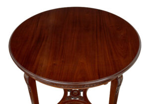 Early 20th Century Mahogany Round Center Table — thumbnail 5