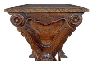 19th Century Carved Italian Walnut and Pine Occasional Table — thumbnail 3