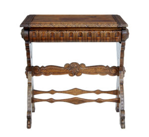 19th Century Carved Italian Walnut and Pine Occasional Table — thumbnail 5