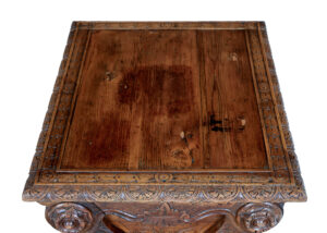 19th Century Carved Italian Walnut and Pine Occasional Table — thumbnail 4