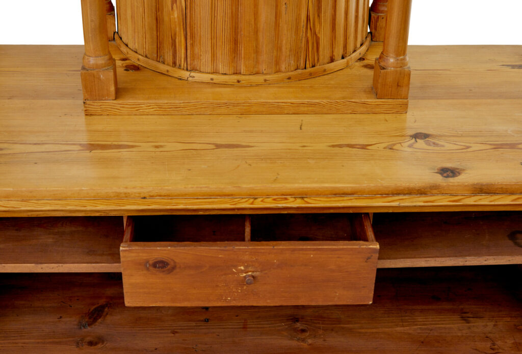19th Century Swedish Pine Kitchen Clock Cupboard — image 2