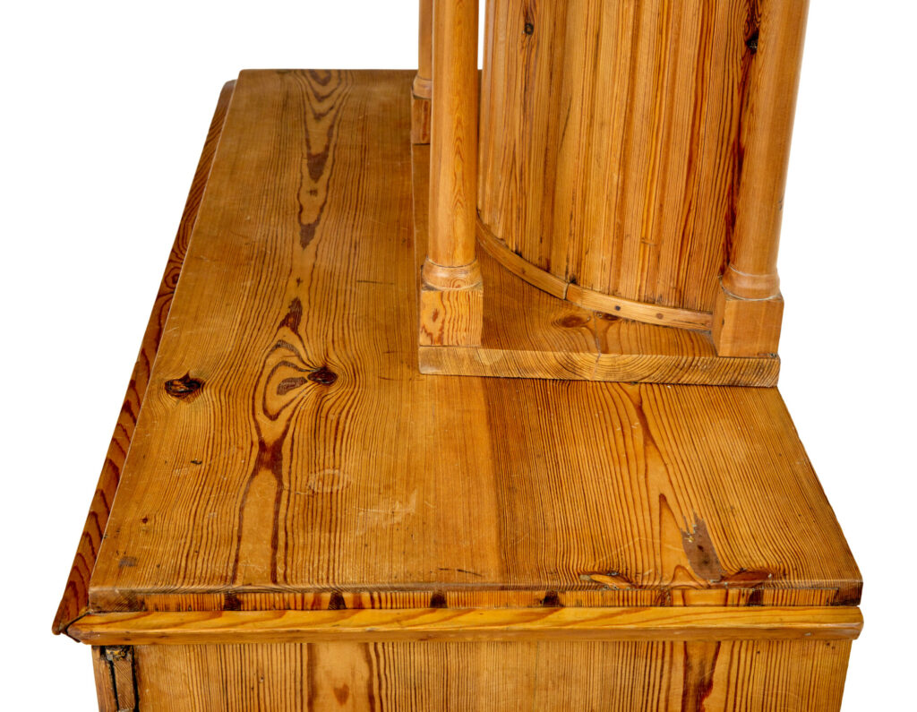 19th Century Swedish Pine Kitchen Clock Cupboard — image 5
