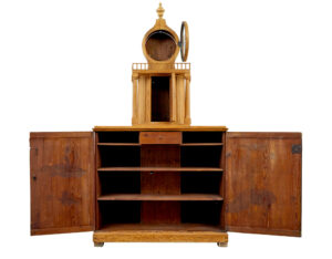 19th Century Swedish Pine Kitchen Clock Cupboard — thumbnail 10
