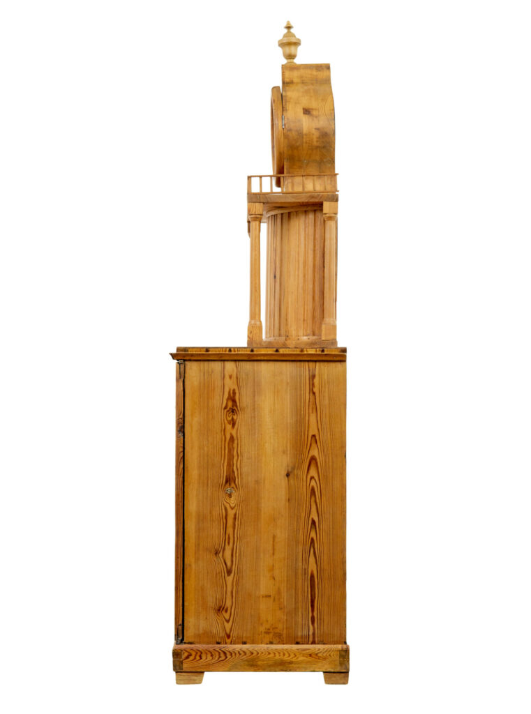 19th Century Swedish Pine Kitchen Clock Cupboard — image 9