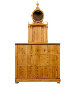 19th Century Swedish Pine Kitchen Clock Cupboard — thumbnail 11