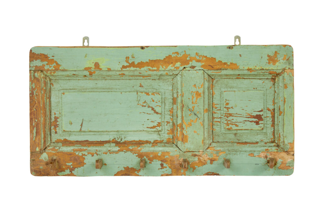 Large Swedish Coat Rack Painted Panel — image 2