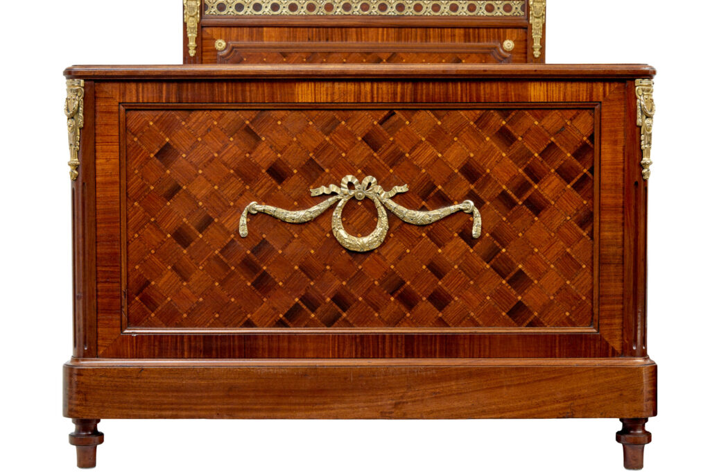Pair of 19th Century French Empire Mahogany and Walnut Beds — image 12