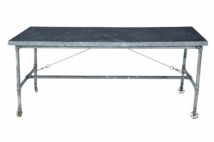 Early 20th Century Reclaimed Metal Industrial Table — thumbnail 6