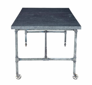 Early 20th Century Reclaimed Metal Industrial Table — thumbnail 5