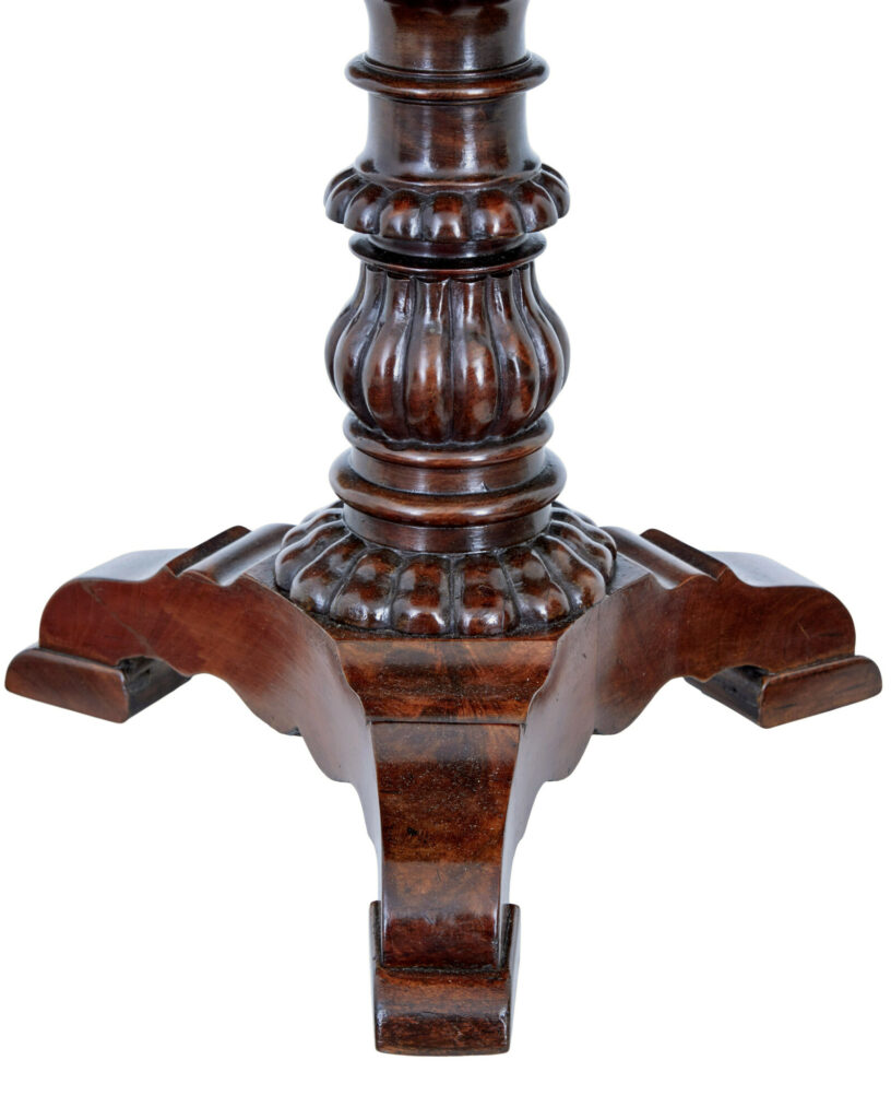 Danish 19th Century Flame Mahogany Side Table — image 2
