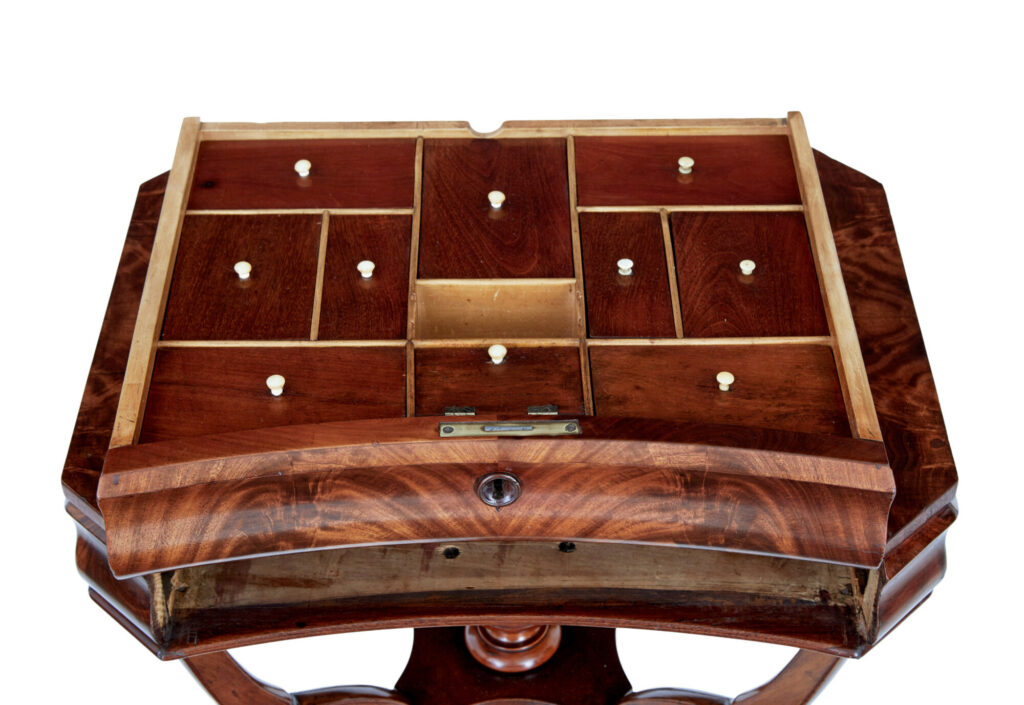 Danish 19th Century Flame Mahogany Side Table — image 5