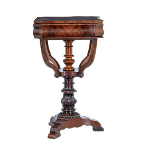 Danish 19th Century Flame Mahogany Side Table — thumbnail 7