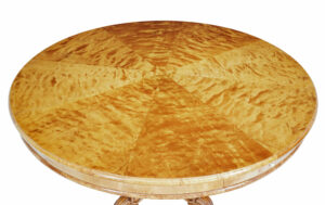 19th Century Swedish Carved Birch Adjustable Dining Table — thumbnail 4