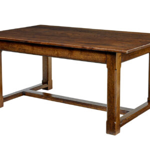 LATE 20TH CENTURY SOLID OAK REFECTORY TABLE