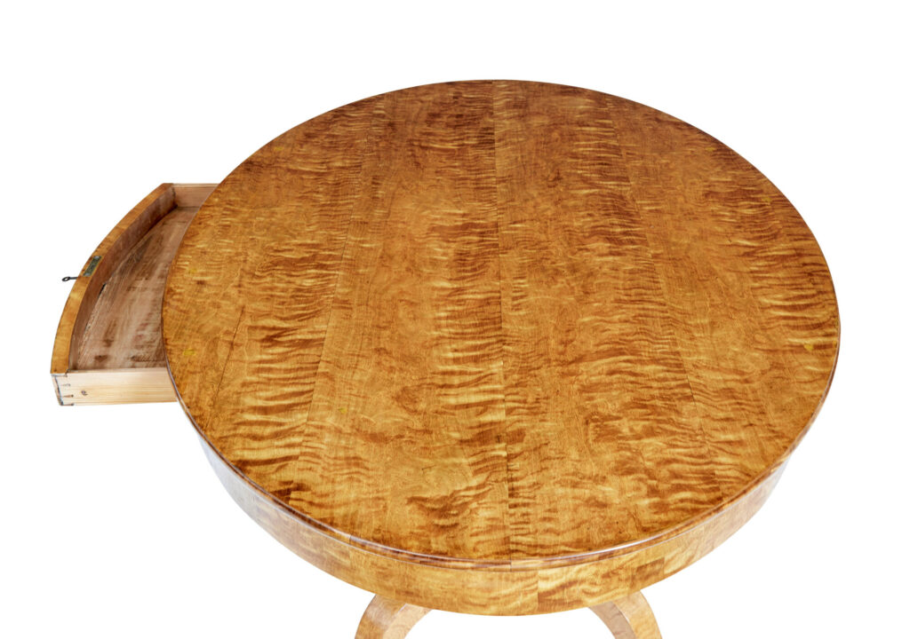 19th Century Birch Empire Oval Center Table — image 11