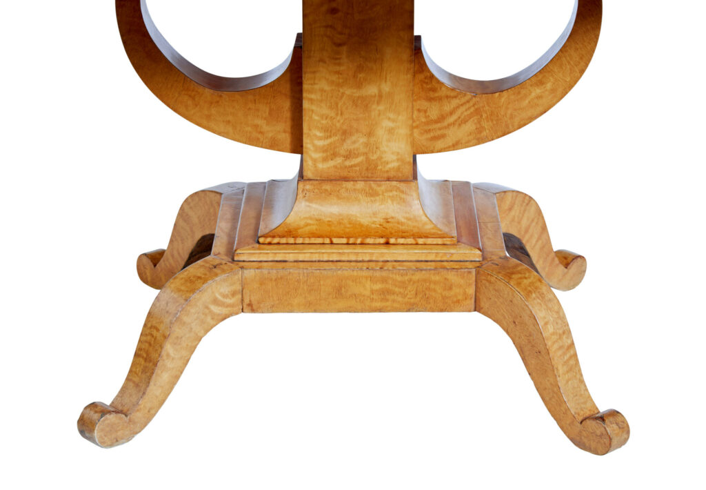 19th Century Birch Empire Oval Center Table — image 13