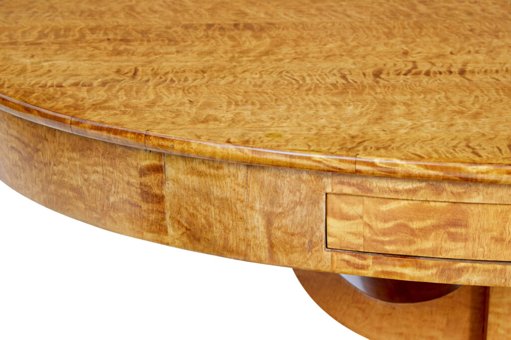 19th Century Birch Empire Oval Center Table — image 12