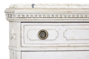 Pair of 19th Century Swedish Painted Faux Marble Top Chest of Drawers — thumbnail 5