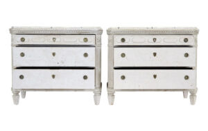 Pair of 19th Century Swedish Painted Faux Marble Top Chest of Drawers — thumbnail 9