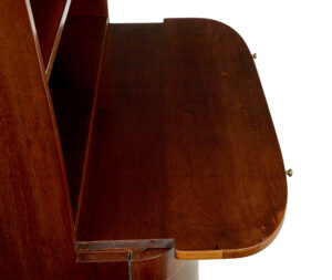Pair of Mid 20th Century Flame Mahogany Swedish Bookcases by Bodafors — thumbnail 2