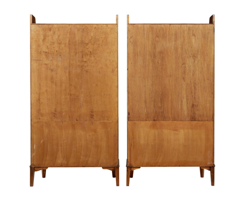 Pair of Mid 20th Century Flame Mahogany Swedish Bookcases by Bodafors — image 9
