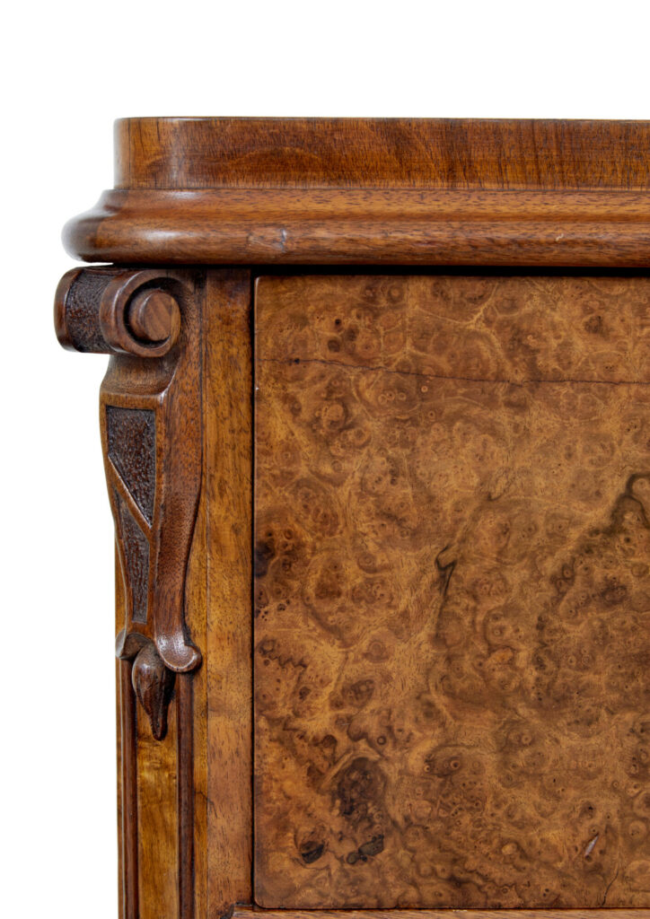 19th Century Burr Walnut Chest of Drawers — image 9