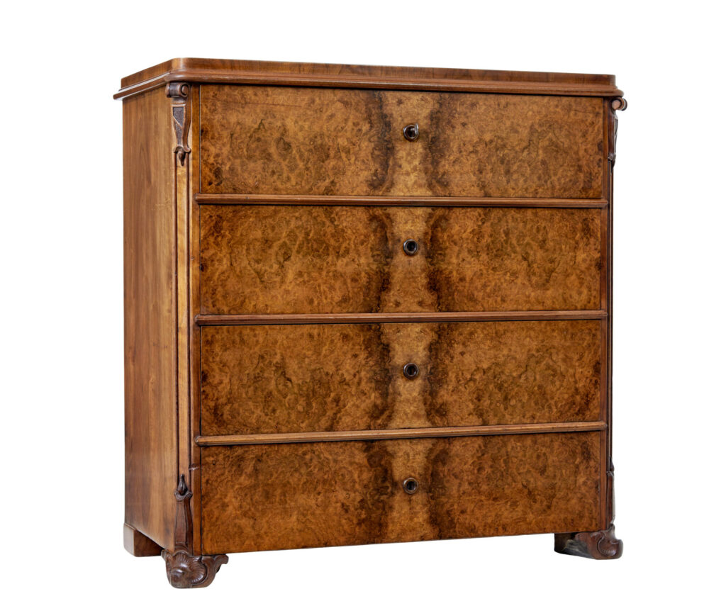 19th Century Burr Walnut Chest of Drawers