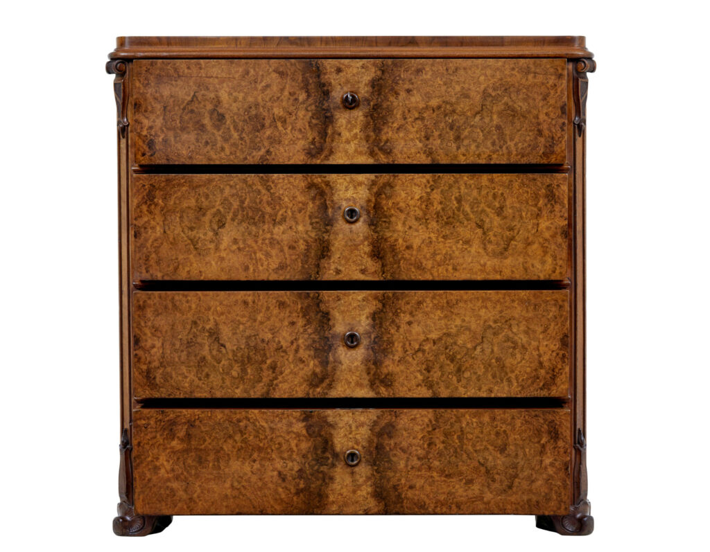 19th Century Burr Walnut Chest of Drawers — image 5