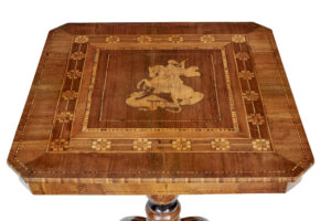 Late 19th Century Italian Walnut Sorrento Occasional Table — thumbnail 5