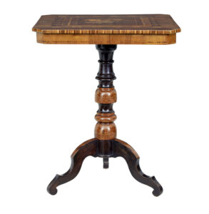 Late 19th Century Italian Walnut Sorrento Occasional Table — thumbnail 6