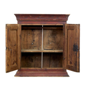 Swedish Early 19th Century Painted Pine Wall Cupboard — thumbnail 7