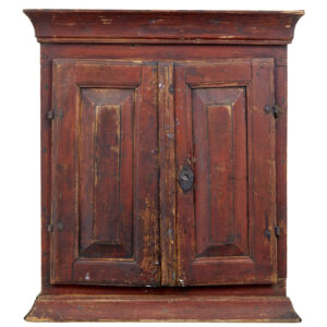 SWEDISH EARLY 19TH CENTURY PAINTED PINE WALL CUPBOARD