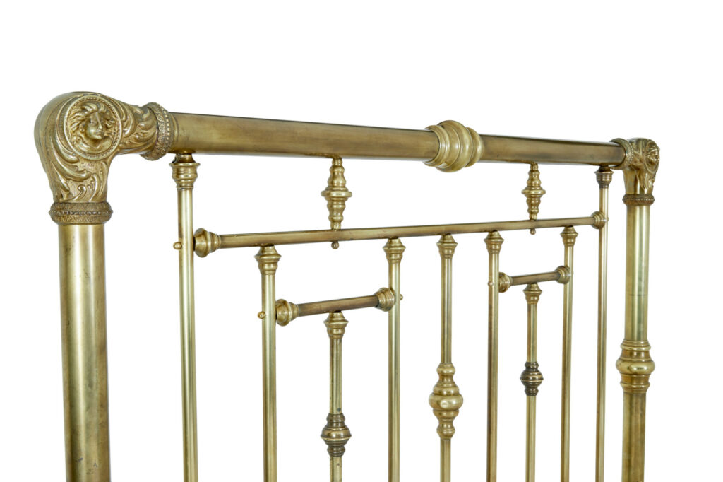 American 19th Century Ornate Brass Double Bed — image 11