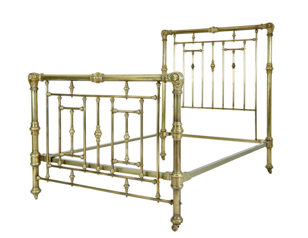 American 19th Century Ornate Brass Double Bed — image 10