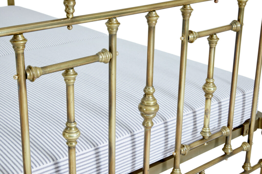 American 19th Century Ornate Brass Double Bed — image 13
