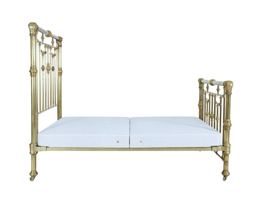 American 19th Century Ornate Brass Double Bed — image 2