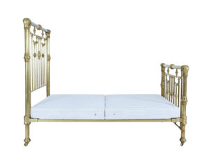 American 19th Century Ornate Brass Double Bed — thumbnail 2