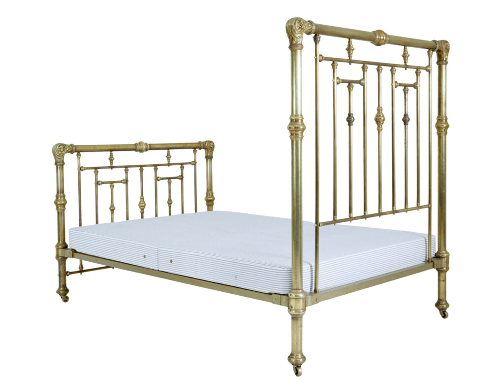 American 19th Century Ornate Brass Double Bed — image 4