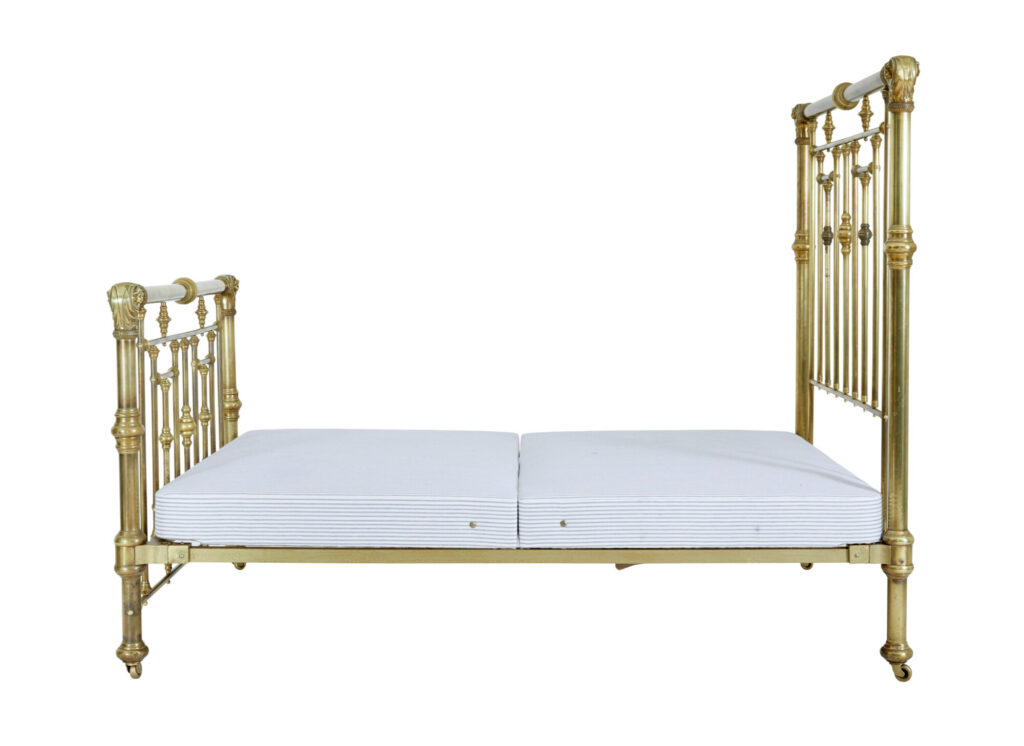 American 19th Century Ornate Brass Double Bed — image 5