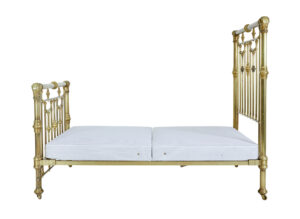 American 19th Century Ornate Brass Double Bed — thumbnail 5