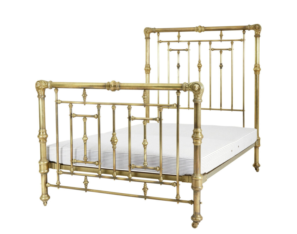 American 19th Century Ornate Brass Double Bed — image 7