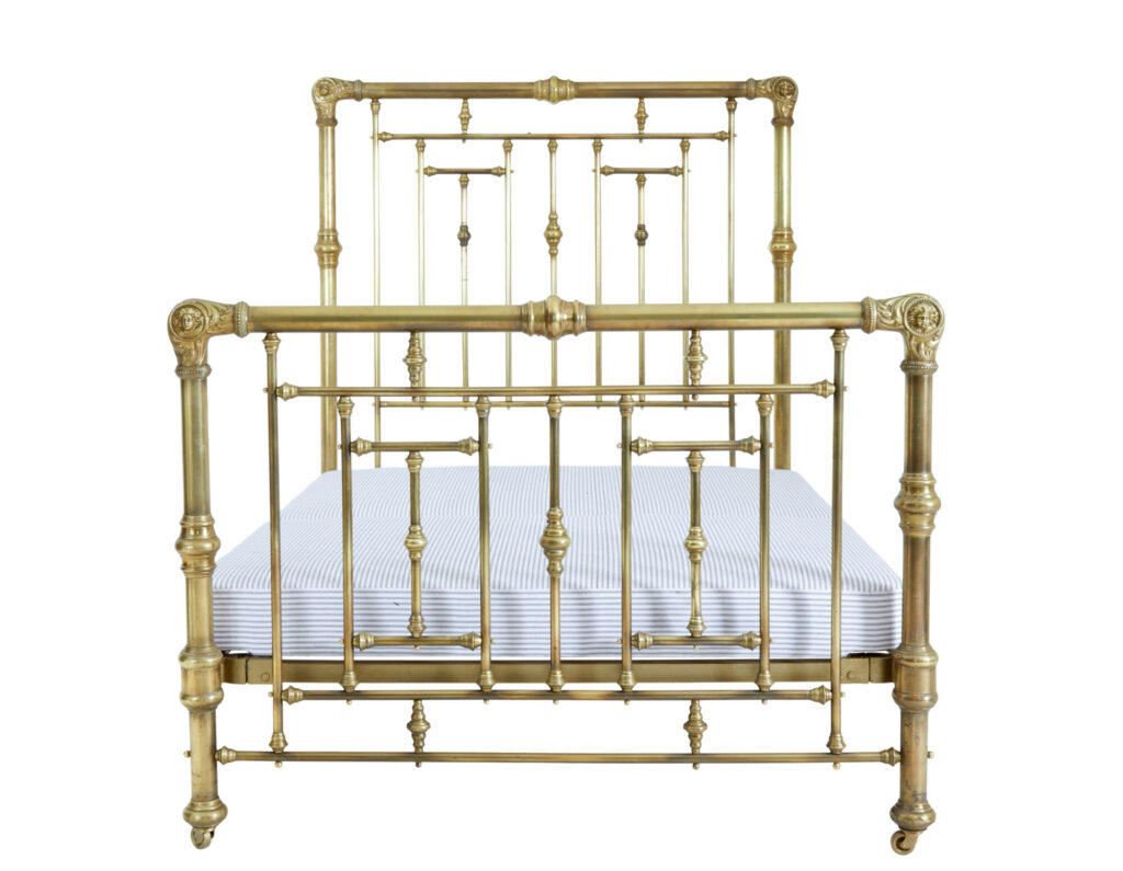American 19th Century Ornate Brass Double Bed — image 8