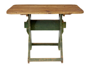 19th Century Painted Pine Swedish Trestle Table — thumbnail 2