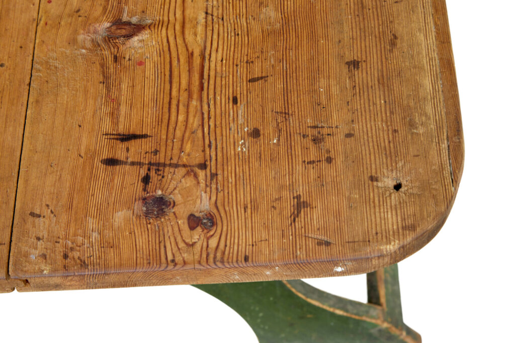 19th Century Painted Pine Swedish Trestle Table — image 6